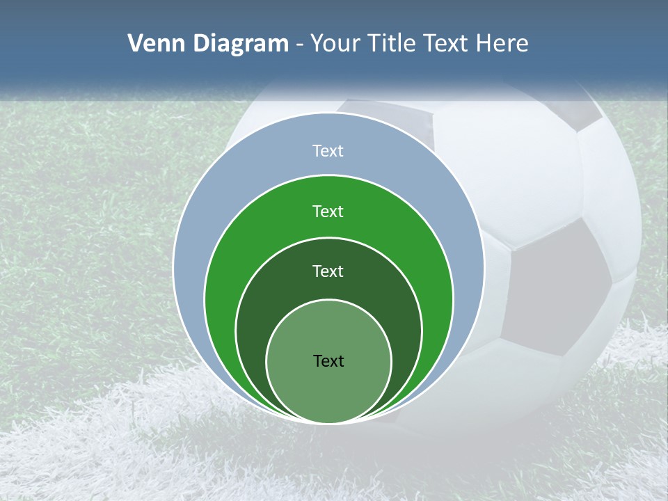 A Soccer Ball Sitting On Top Of A Lush Green Field PowerPoint Template