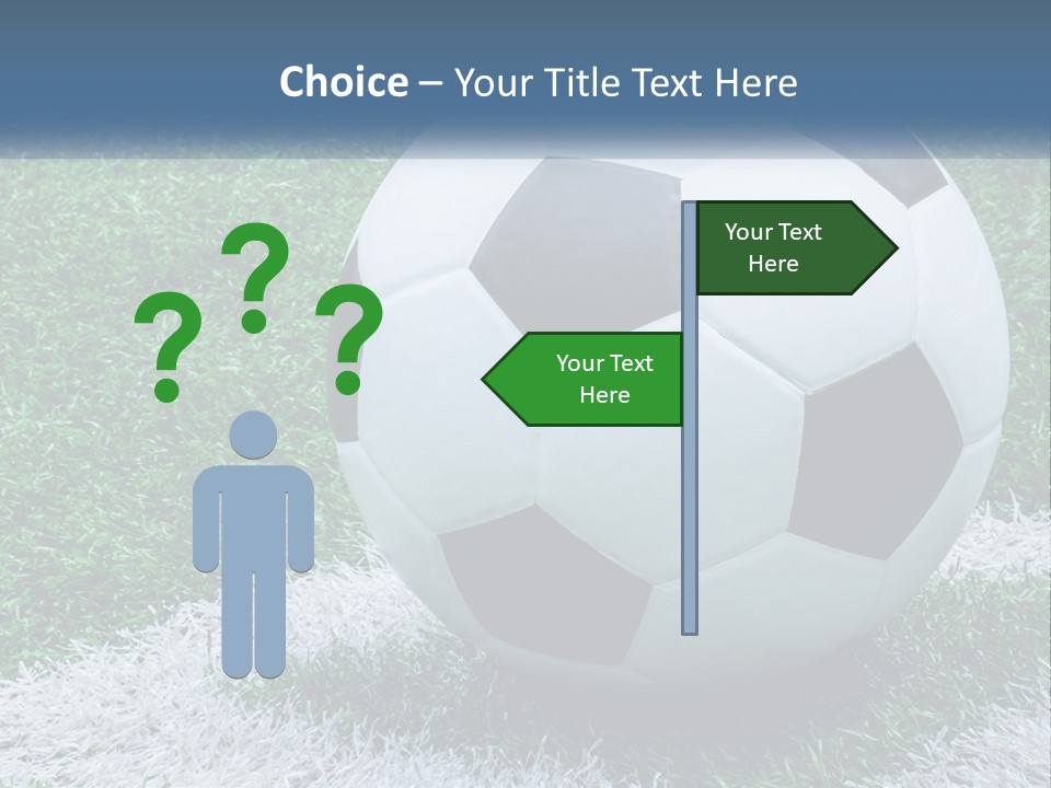 A Soccer Ball Sitting On Top Of A Lush Green Field PowerPoint Template