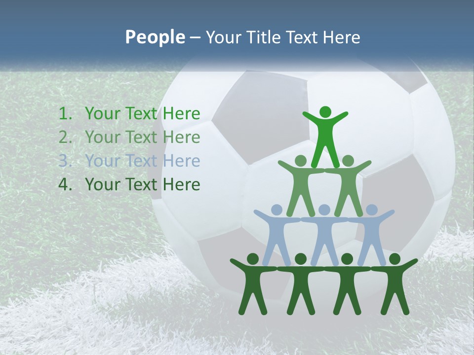A Soccer Ball Sitting On Top Of A Lush Green Field PowerPoint Template
