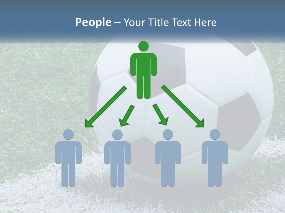 A Soccer Ball Sitting On Top Of A Lush Green Field PowerPoint Template