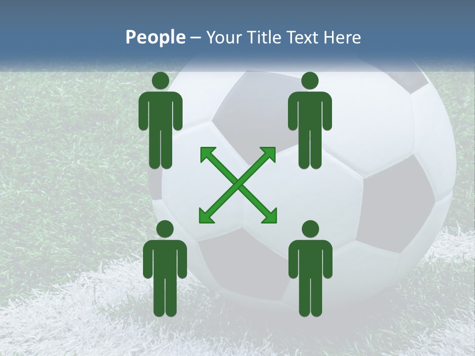 A Soccer Ball Sitting On Top Of A Lush Green Field PowerPoint Template