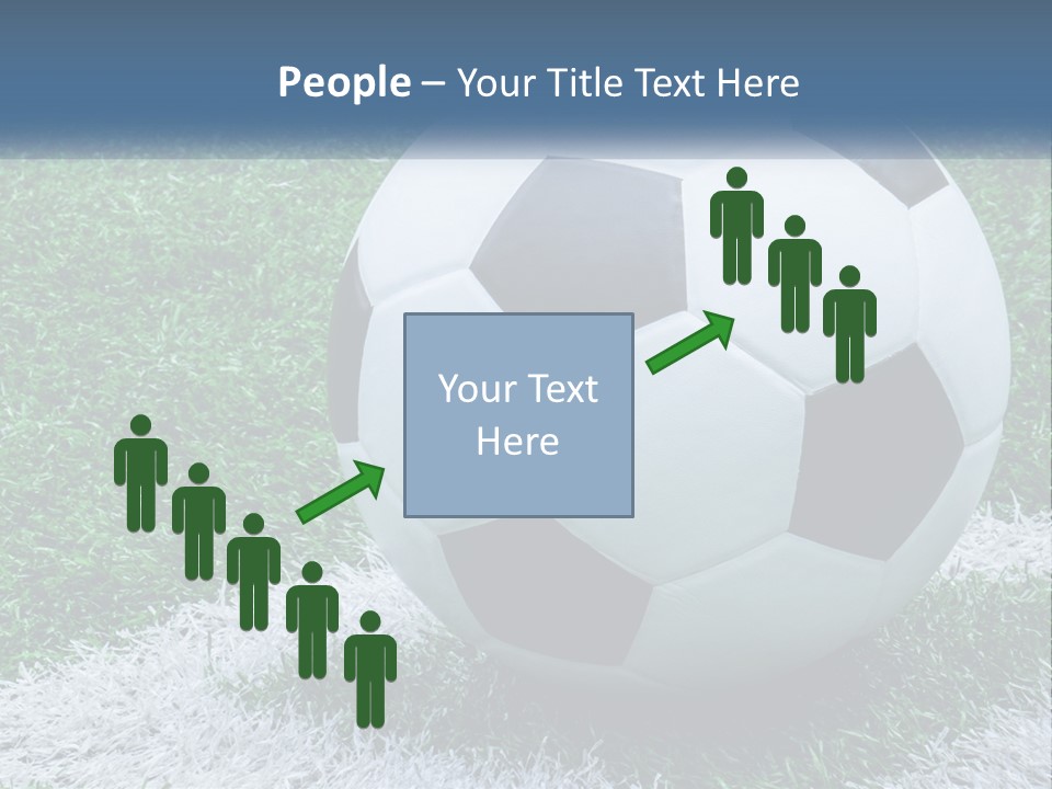 A Soccer Ball Sitting On Top Of A Lush Green Field PowerPoint Template