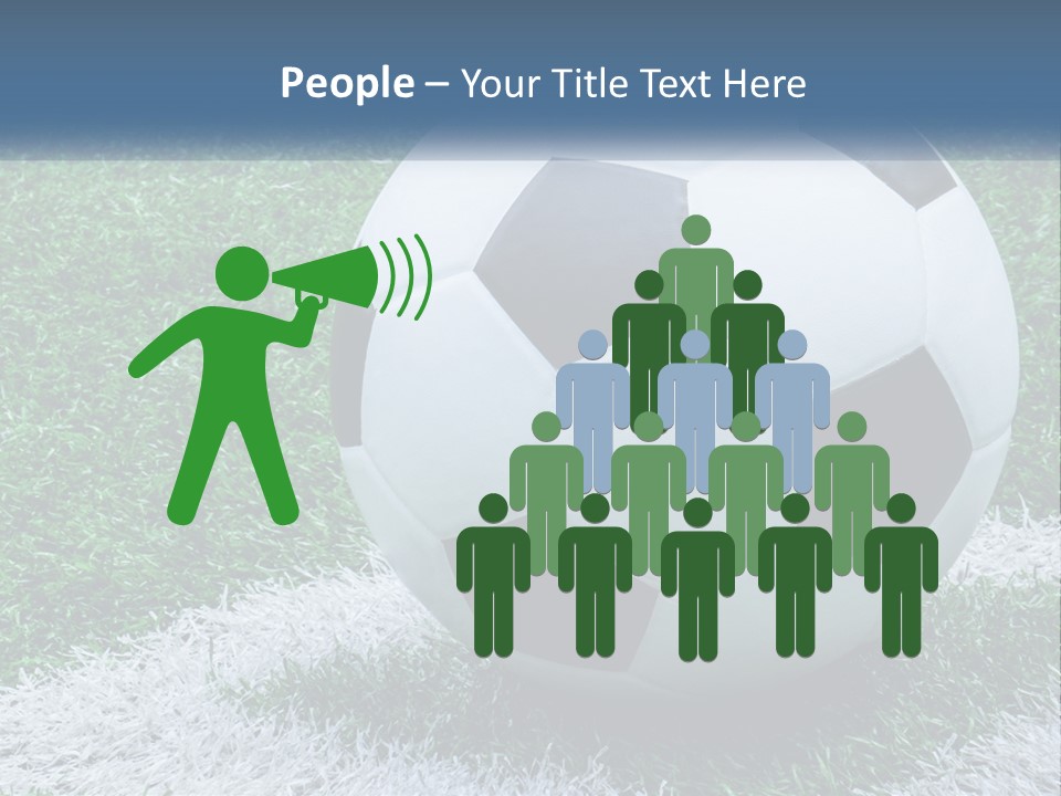 A Soccer Ball Sitting On Top Of A Lush Green Field PowerPoint Template