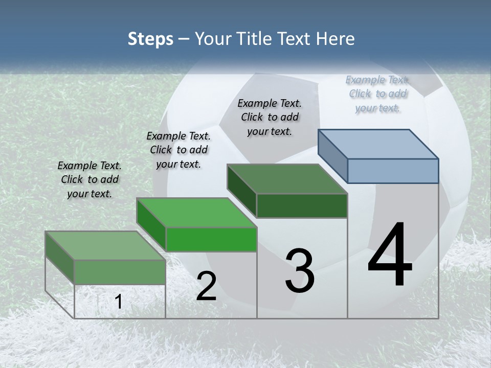 A Soccer Ball Sitting On Top Of A Lush Green Field PowerPoint Template