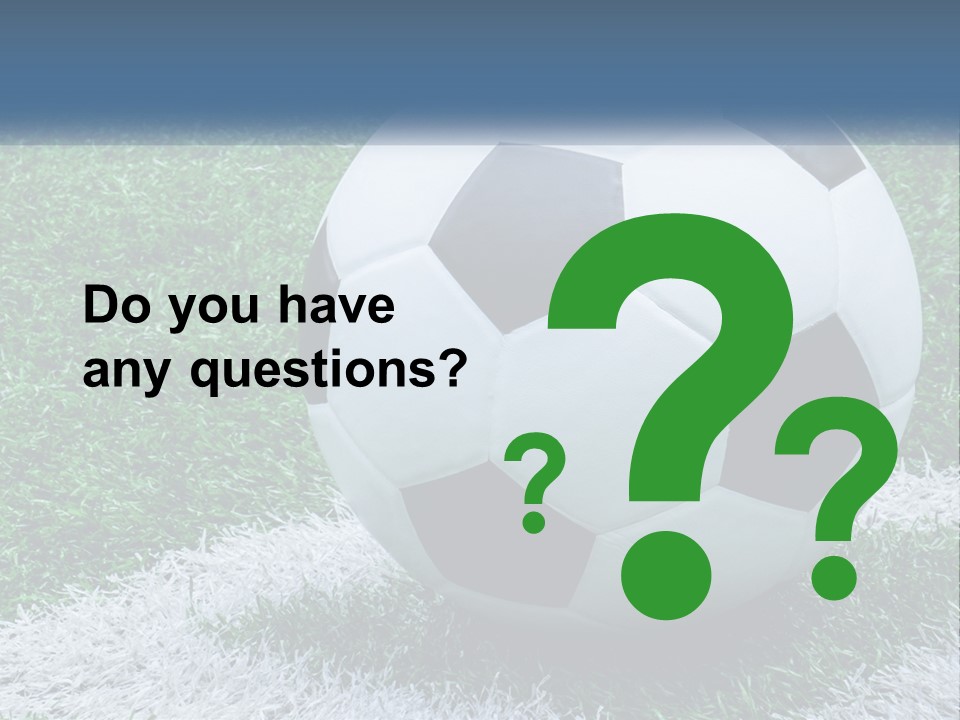 A Soccer Ball Sitting On Top Of A Lush Green Field PowerPoint Template
