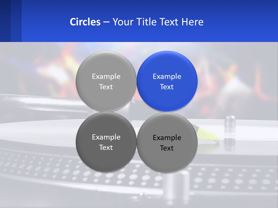 A Record Player With A Yellow Pen On Top Of It PowerPoint Template