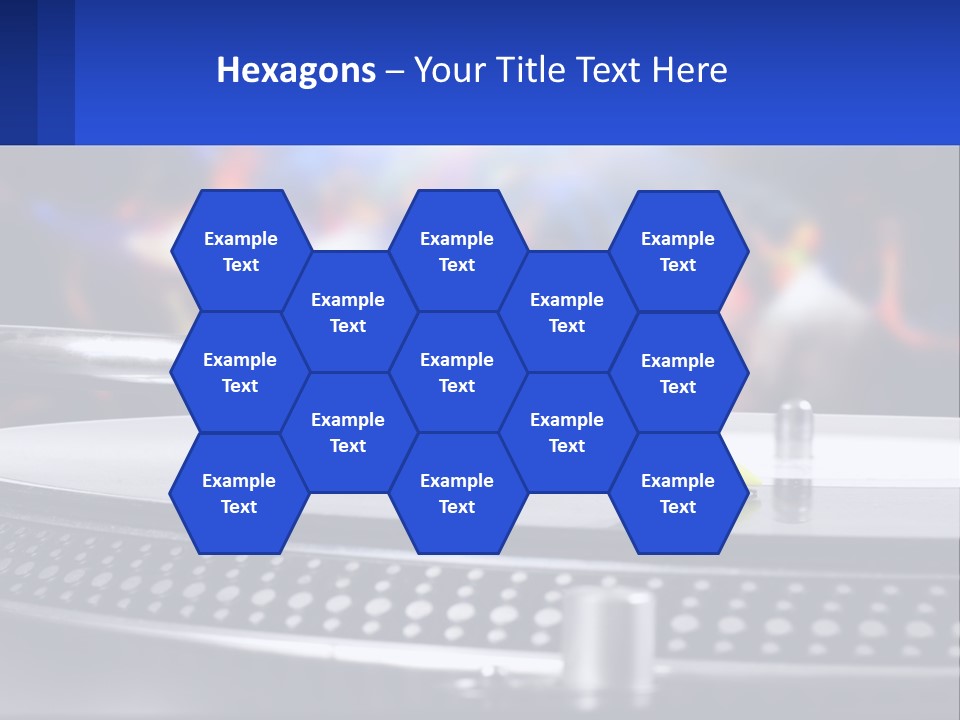 A Record Player With A Yellow Pen On Top Of It PowerPoint Template