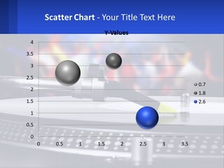 A Record Player With A Yellow Pen On Top Of It PowerPoint Template