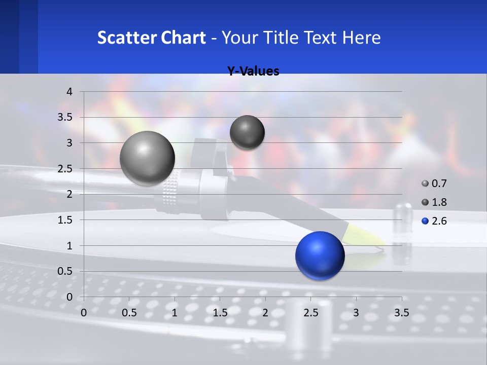 A Record Player With A Yellow Pen On Top Of It PowerPoint Template