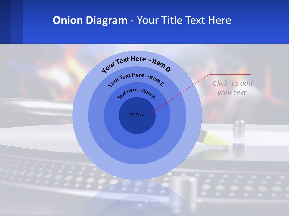 A Record Player With A Yellow Pen On Top Of It PowerPoint Template
