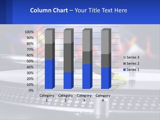 A Record Player With A Yellow Pen On Top Of It PowerPoint Template