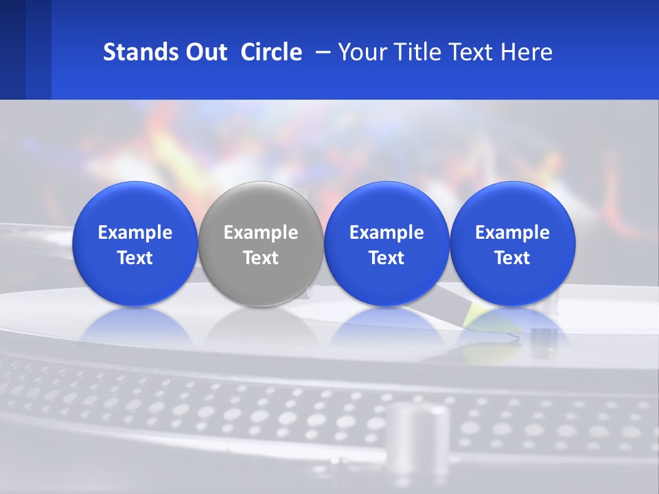 A Record Player With A Yellow Pen On Top Of It PowerPoint Template