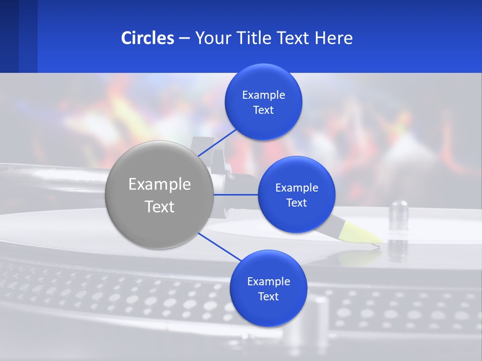 A Record Player With A Yellow Pen On Top Of It PowerPoint Template