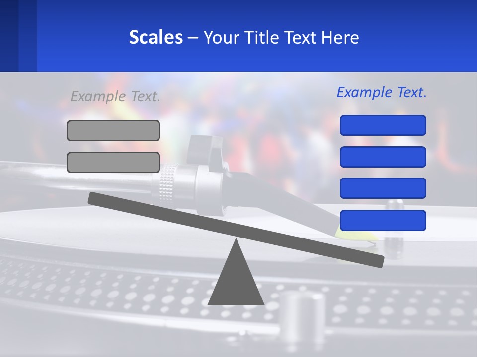 A Record Player With A Yellow Pen On Top Of It PowerPoint Template