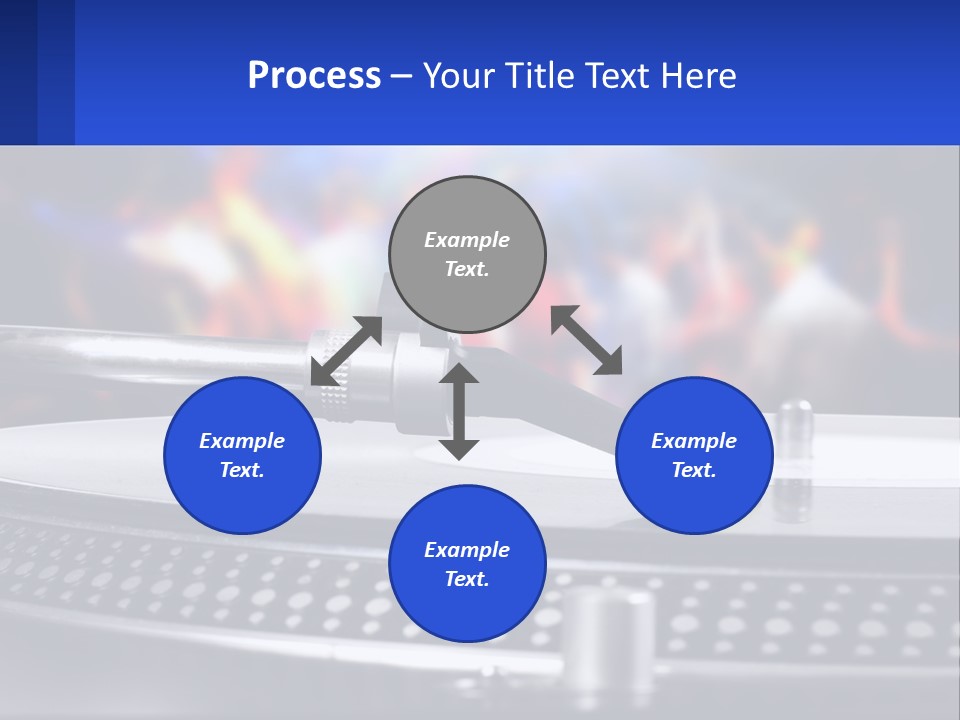 A Record Player With A Yellow Pen On Top Of It PowerPoint Template