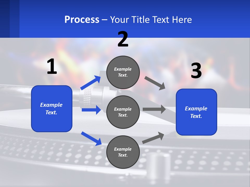 A Record Player With A Yellow Pen On Top Of It PowerPoint Template