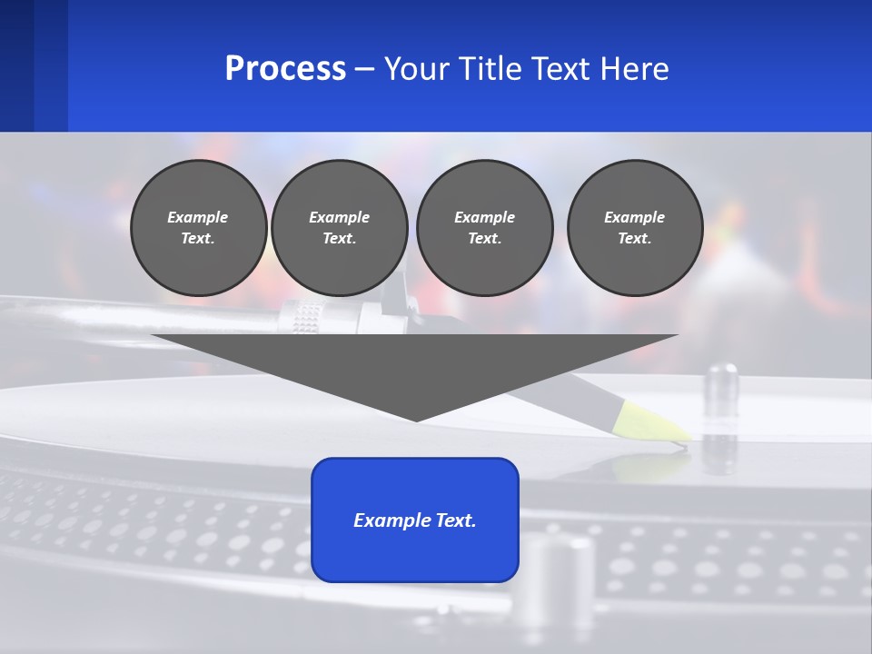A Record Player With A Yellow Pen On Top Of It PowerPoint Template