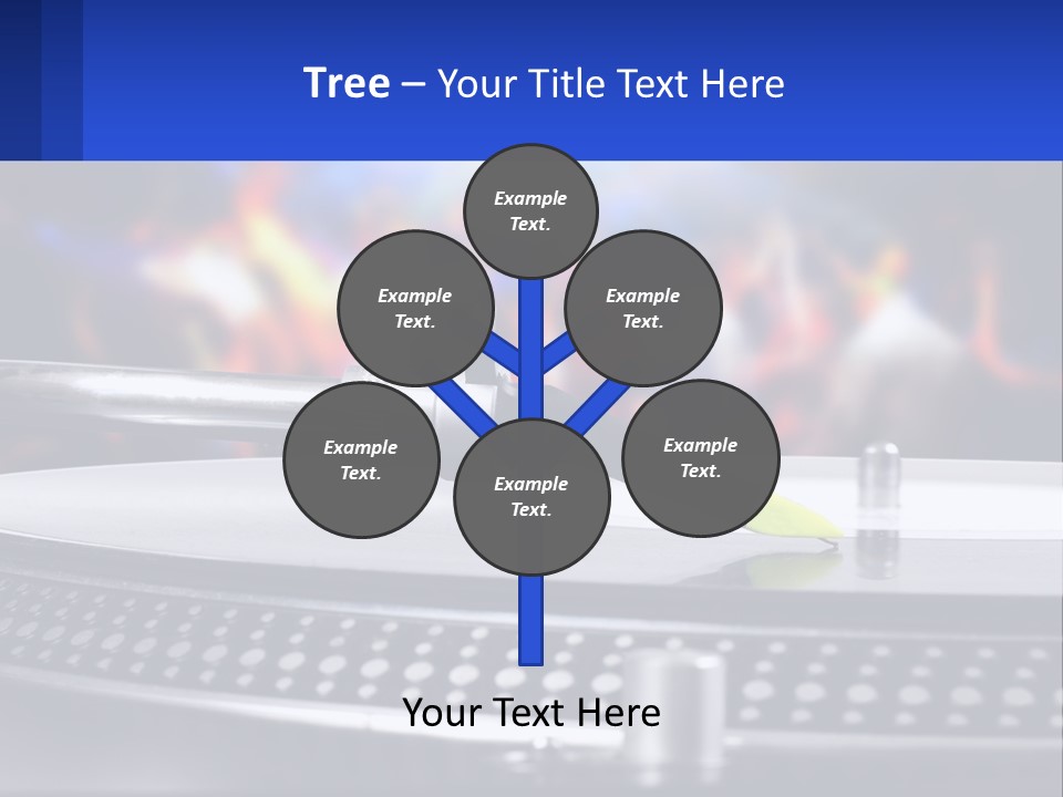 A Record Player With A Yellow Pen On Top Of It PowerPoint Template