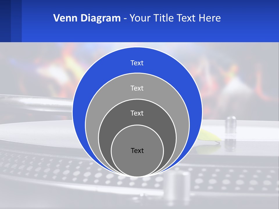 A Record Player With A Yellow Pen On Top Of It PowerPoint Template