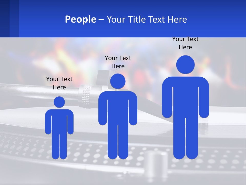 A Record Player With A Yellow Pen On Top Of It PowerPoint Template