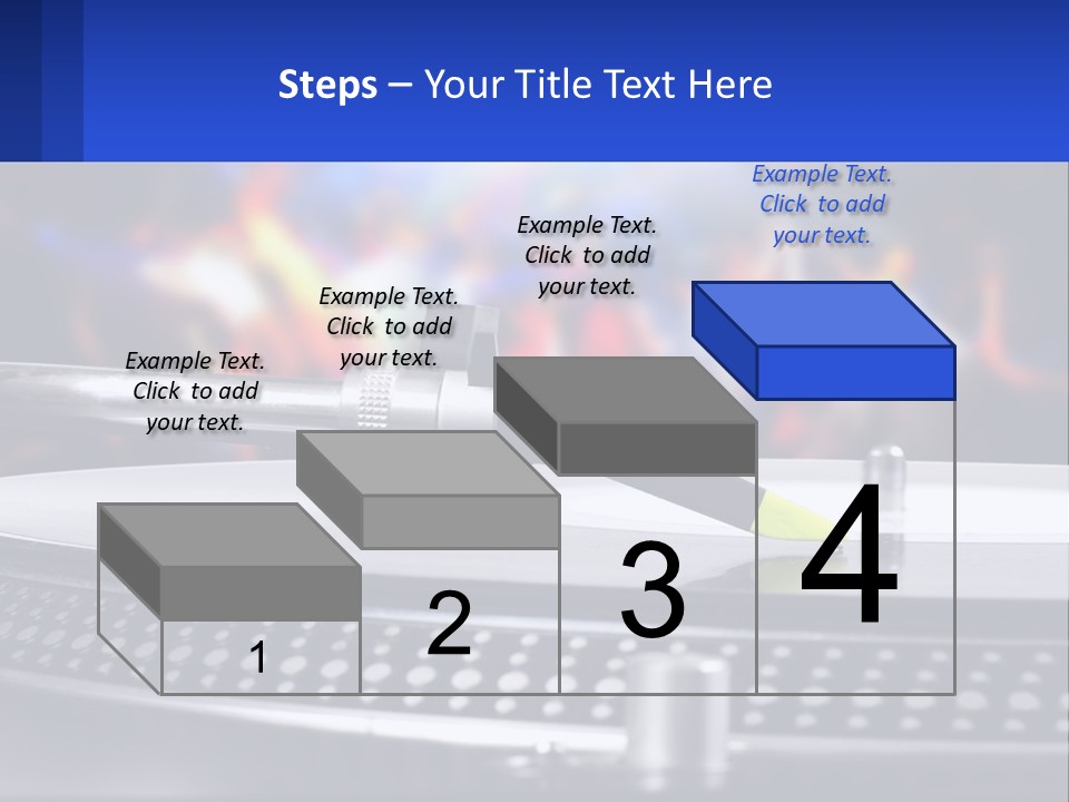 A Record Player With A Yellow Pen On Top Of It PowerPoint Template