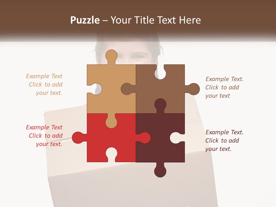 A Little Girl Holding A Box With A Smile On Her Face PowerPoint Template