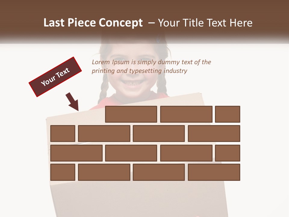 A Little Girl Holding A Box With A Smile On Her Face PowerPoint Template