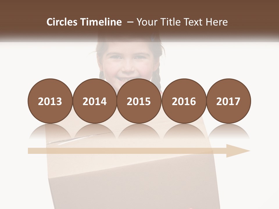 A Little Girl Holding A Box With A Smile On Her Face PowerPoint Template