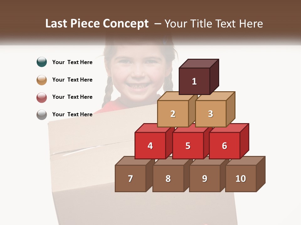 A Little Girl Holding A Box With A Smile On Her Face PowerPoint Template