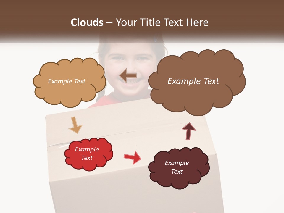 A Little Girl Holding A Box With A Smile On Her Face PowerPoint Template