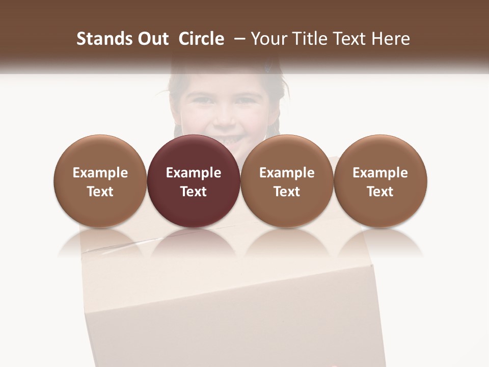 A Little Girl Holding A Box With A Smile On Her Face PowerPoint Template