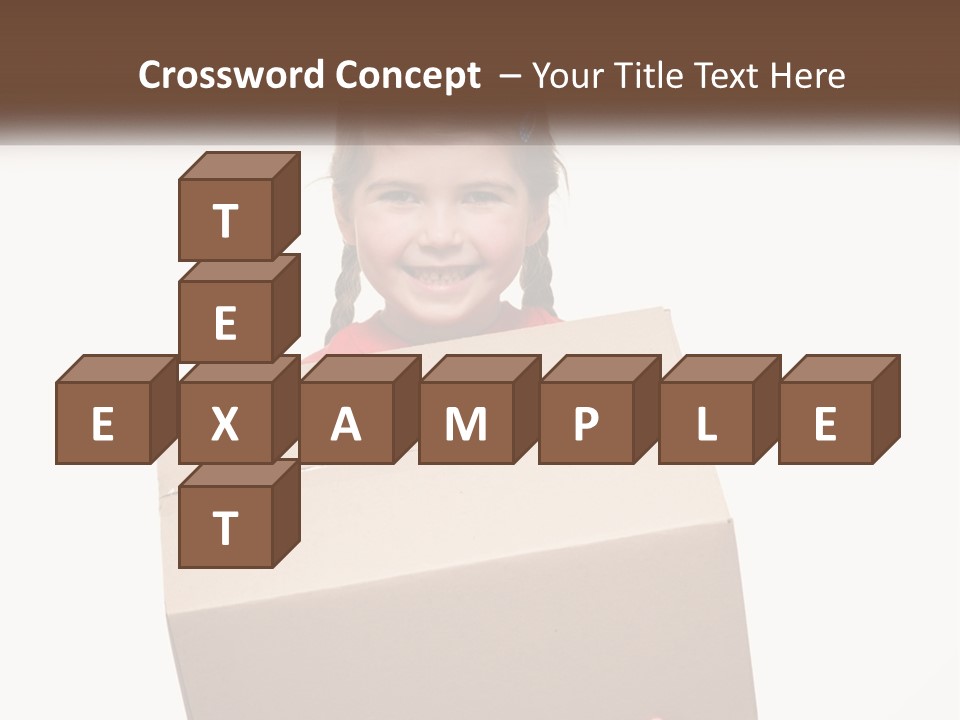 A Little Girl Holding A Box With A Smile On Her Face PowerPoint Template