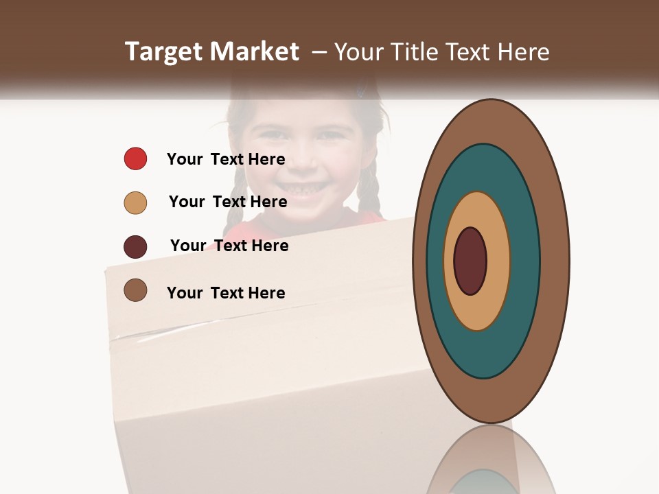 A Little Girl Holding A Box With A Smile On Her Face PowerPoint Template