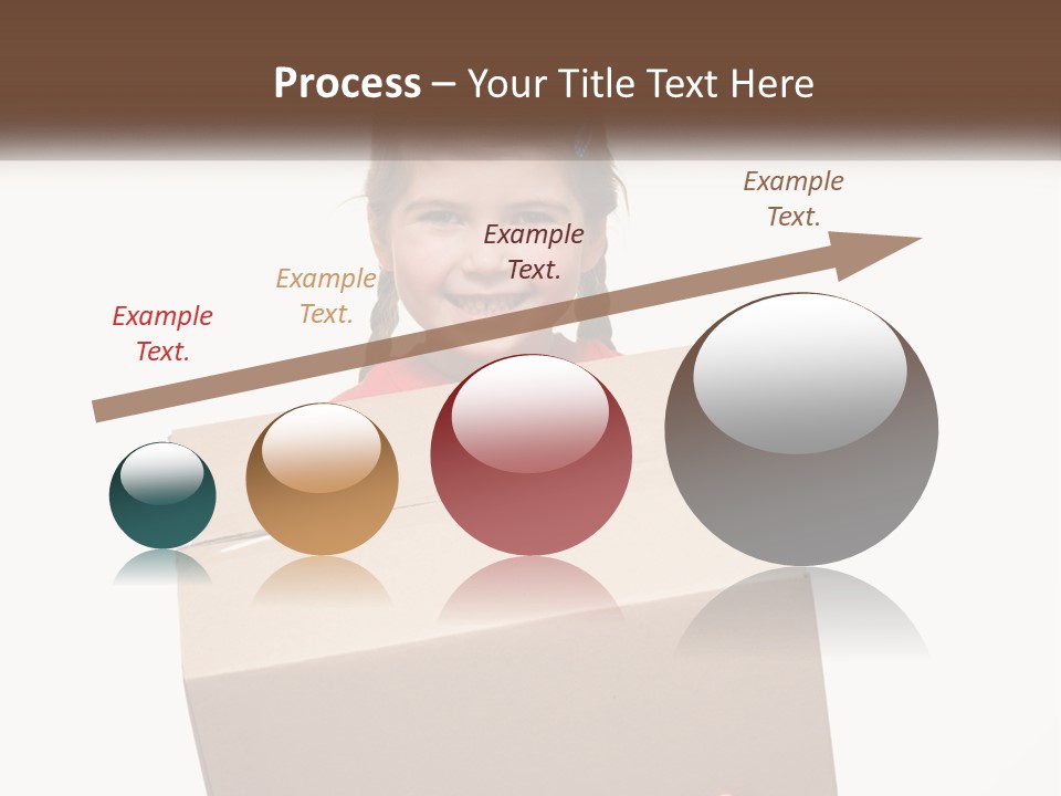 A Little Girl Holding A Box With A Smile On Her Face PowerPoint Template
