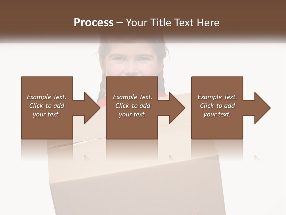 A Little Girl Holding A Box With A Smile On Her Face PowerPoint Template