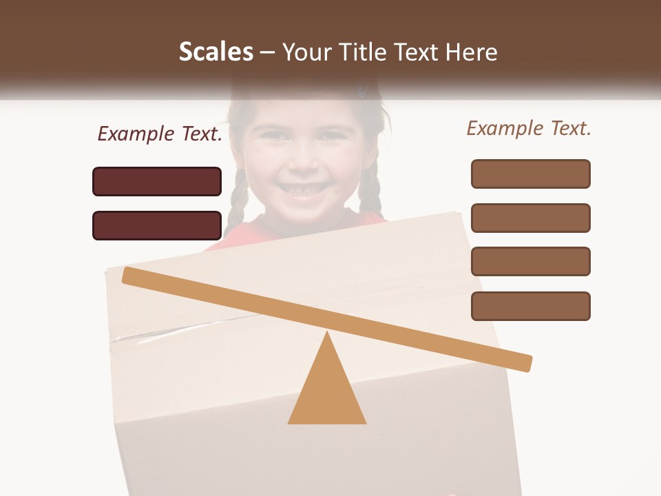 A Little Girl Holding A Box With A Smile On Her Face PowerPoint Template
