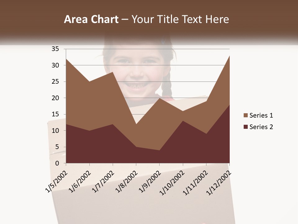 A Little Girl Holding A Box With A Smile On Her Face PowerPoint Template