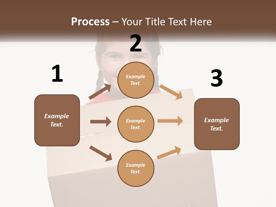 A Little Girl Holding A Box With A Smile On Her Face PowerPoint Template