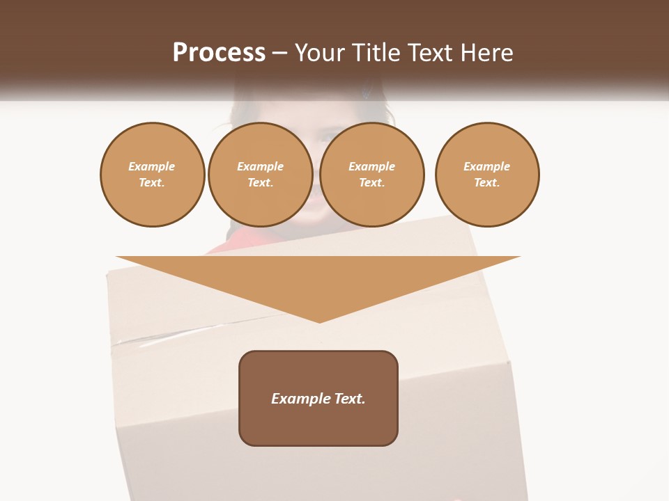 A Little Girl Holding A Box With A Smile On Her Face PowerPoint Template