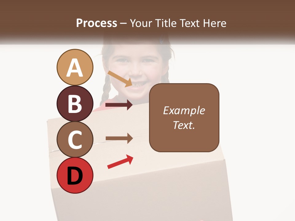 A Little Girl Holding A Box With A Smile On Her Face PowerPoint Template