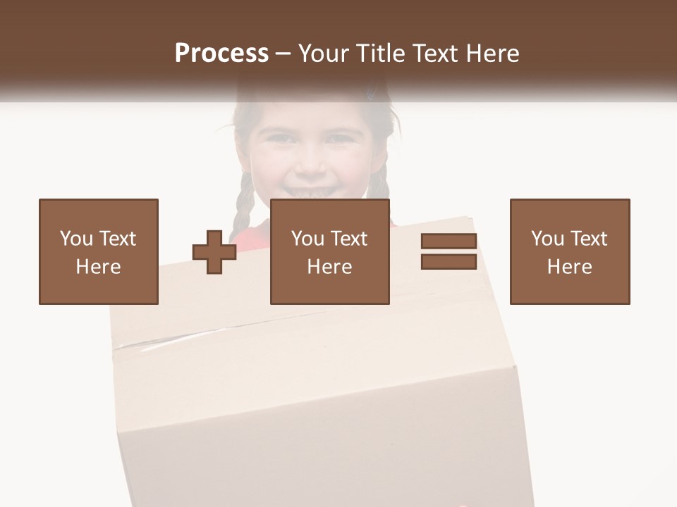 A Little Girl Holding A Box With A Smile On Her Face PowerPoint Template