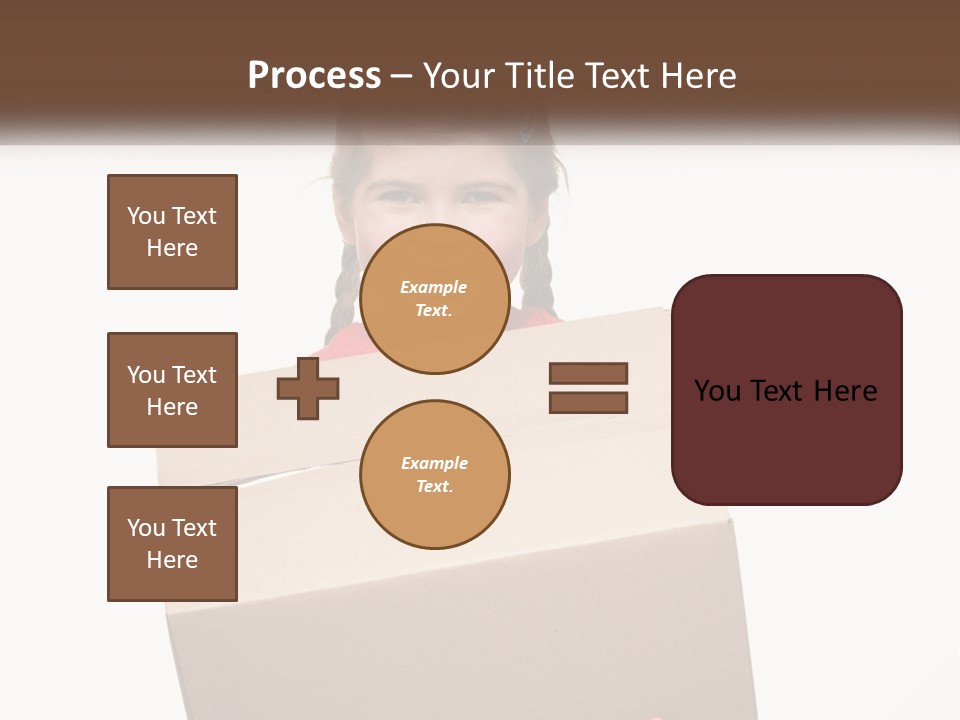 A Little Girl Holding A Box With A Smile On Her Face PowerPoint Template