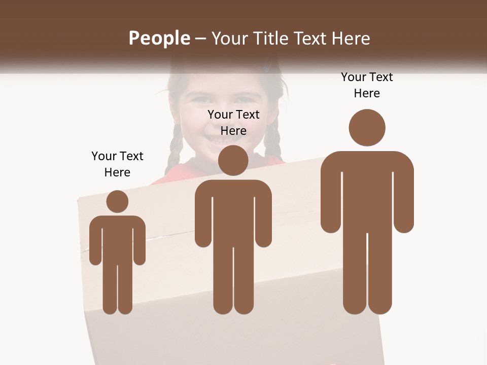 A Little Girl Holding A Box With A Smile On Her Face PowerPoint Template