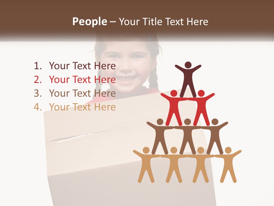 A Little Girl Holding A Box With A Smile On Her Face PowerPoint Template