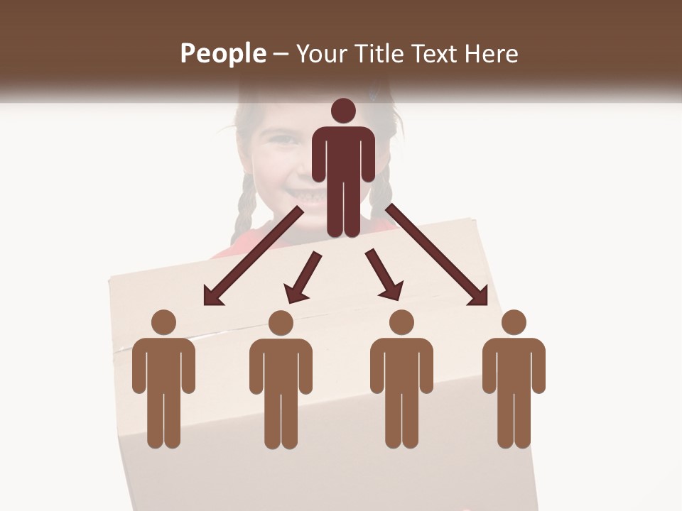 A Little Girl Holding A Box With A Smile On Her Face PowerPoint Template