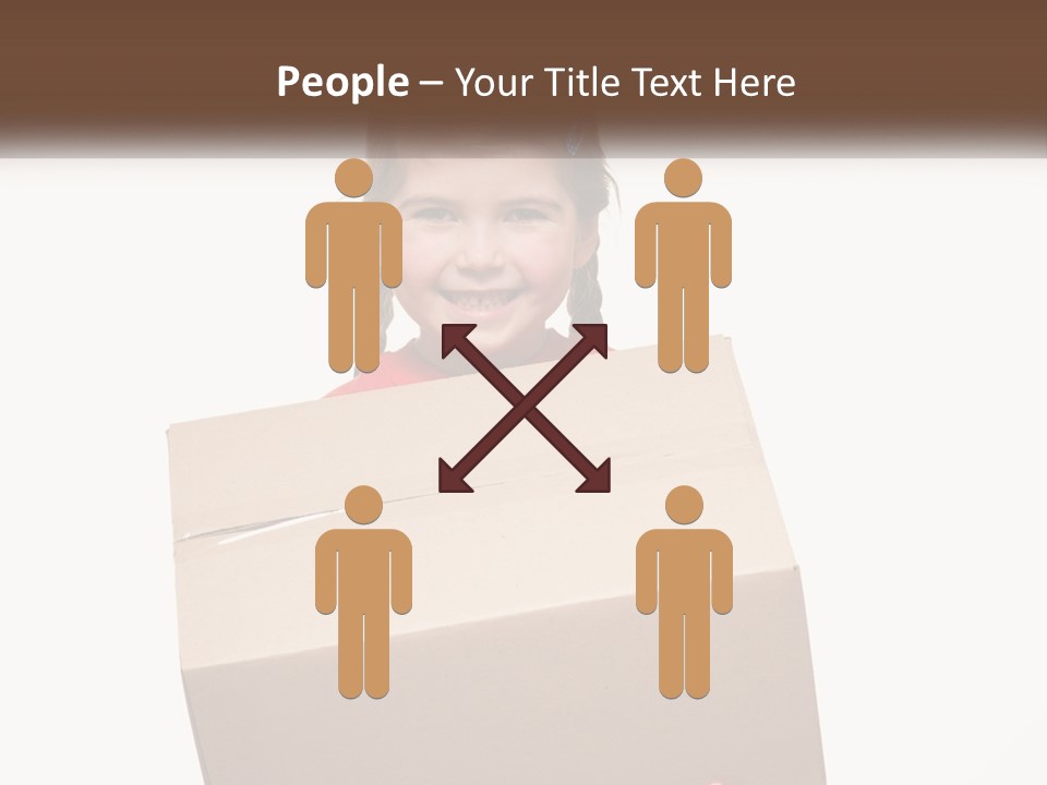 A Little Girl Holding A Box With A Smile On Her Face PowerPoint Template