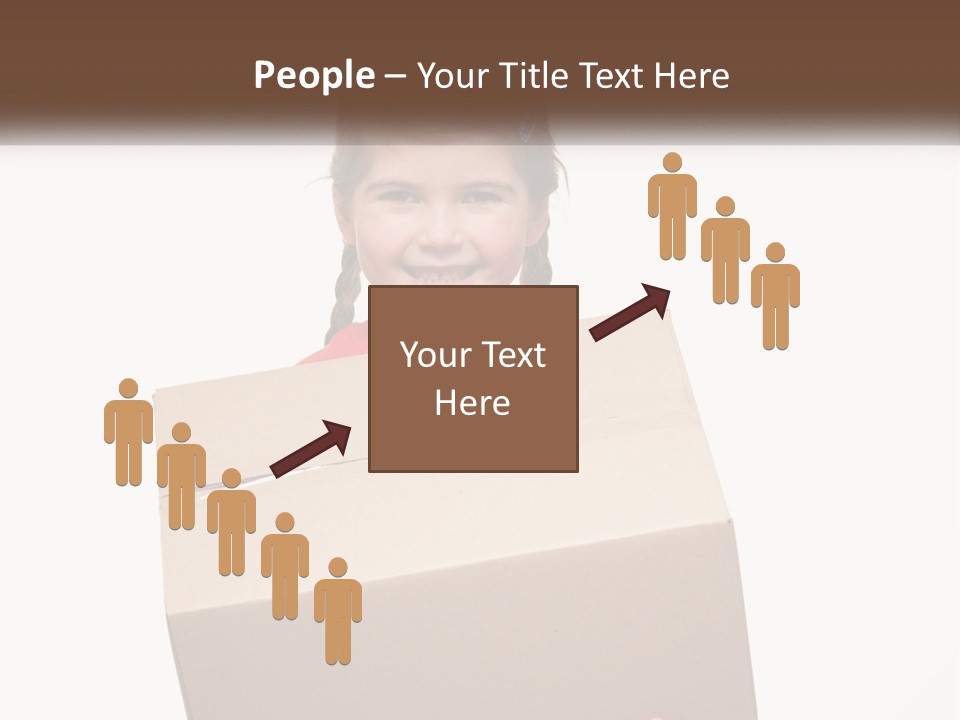 A Little Girl Holding A Box With A Smile On Her Face PowerPoint Template