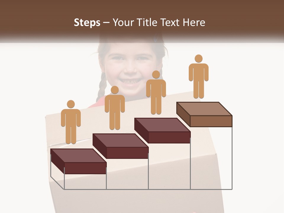 A Little Girl Holding A Box With A Smile On Her Face PowerPoint Template