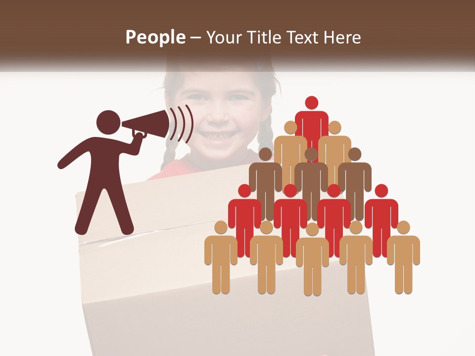 A Little Girl Holding A Box With A Smile On Her Face PowerPoint Template