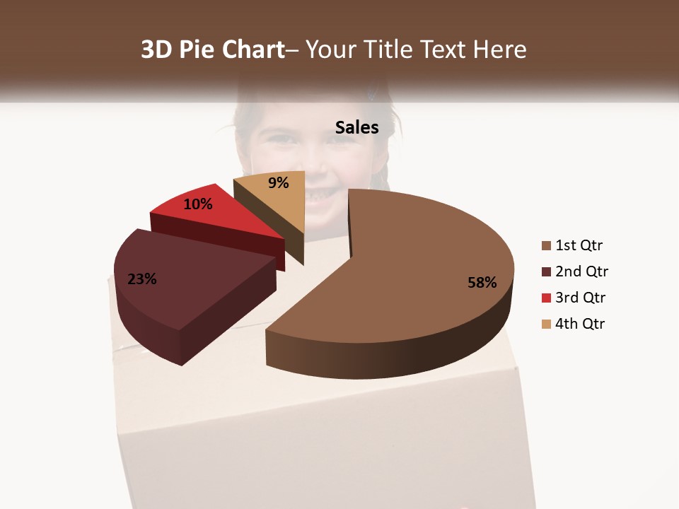 A Little Girl Holding A Box With A Smile On Her Face PowerPoint Template